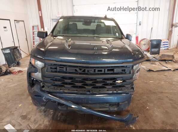 1GCPDBEK4NZ606641 2022 CHEVROLET SILVERADO Dark Blue Вид щитка приладів