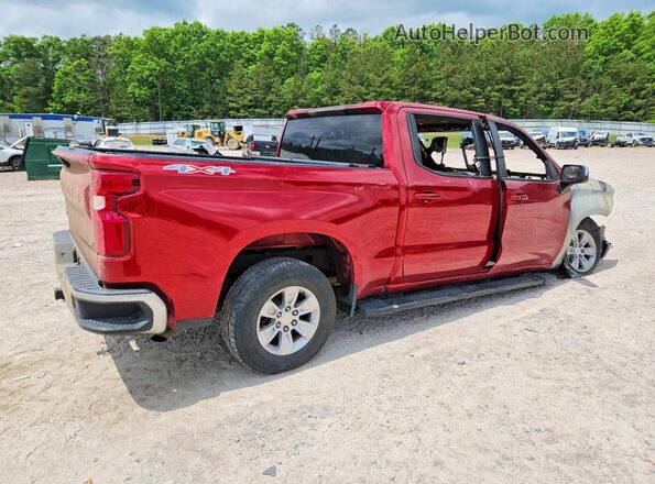 1GCPDDEK7NZ502799 2022 CHEVROLET SILVERADO Красный Задняя правая четверть