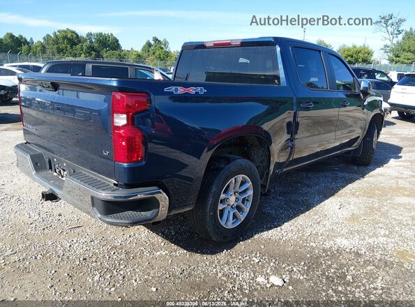 1GCPDKEK0NZ637384 2022 CHEVROLET SILVERADO Синий Задняя правая четверть