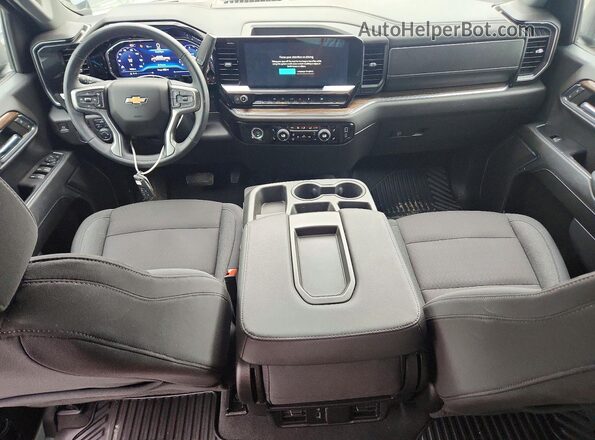 1GCPDKEKXRZ207433 2024 CHEVROLET SILVERADO Silver Առջևի վահանակի տեսք