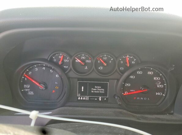 1GCPKAEK2SZ220022 2025 CHEVROLET SILVERADO Белый Вид щитка приборов