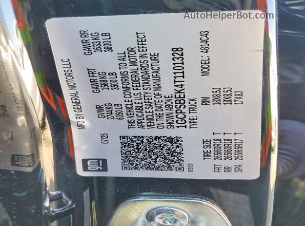1GCPSBEK4T1101328 2026 CHEVROLET COLORADO Black Вид підкапотного простору