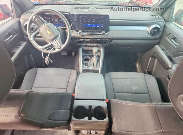 1GCPSCEK1R1121695 2024 CHEVROLET COLORADO Burgundy Առջևի վահանակի տեսք