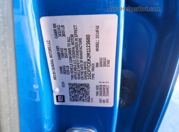 1GCPTCEK2R1123680 2024 CHEVROLET COLORADO Синий Вид подкапотного пространства