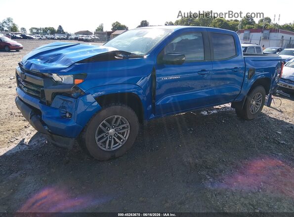 1GCPTCEK9P1120532 2023 CHEVROLET COLORADO Blue წინა მარცხენა ხედი სამი მეოთხედიდან