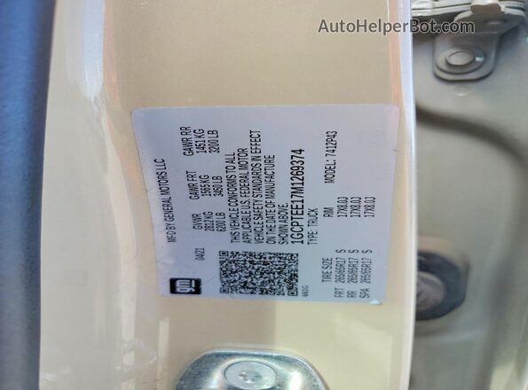1GCPTEE17M1269374 2021 CHEVROLET COLORADO Tan 