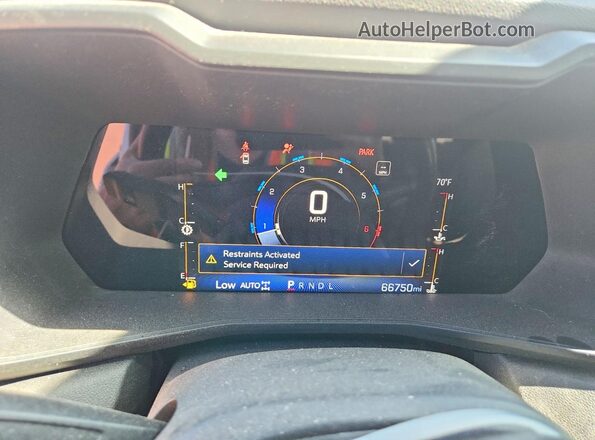 1GCPTEEK1P1228431 2023 CHEVROLET COLORADO White Vista del cuadro de instrumentos