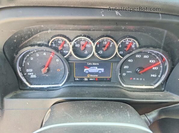 1GCPWCEK5NZ103524 2022 CHEVROLET SILVERADO Blue Вид щитка приладів