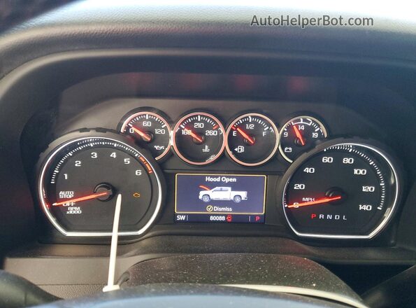 1GCPWCET2MZ385452 2021 CHEVROLET SILVERADO Угольный Вид щитка приборов