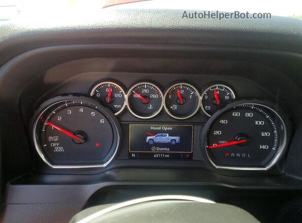 1GCPWDED3LZ297149 2020 CHEVROLET SILVERADO Red Вид щитка приладів