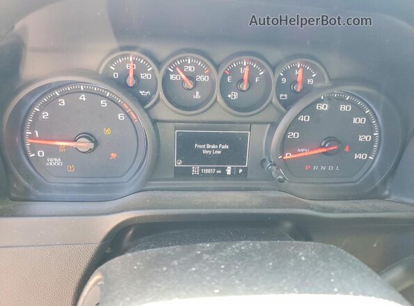 1GCPYCEF2KZ359810 2019 CHEVROLET SILVERADO Blue Вид щитка приладів