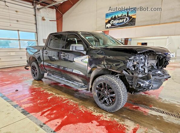 1GCPYCEF8MZ208859 2021 CHEVROLET SILVERADO Черный Передняя правая четверть