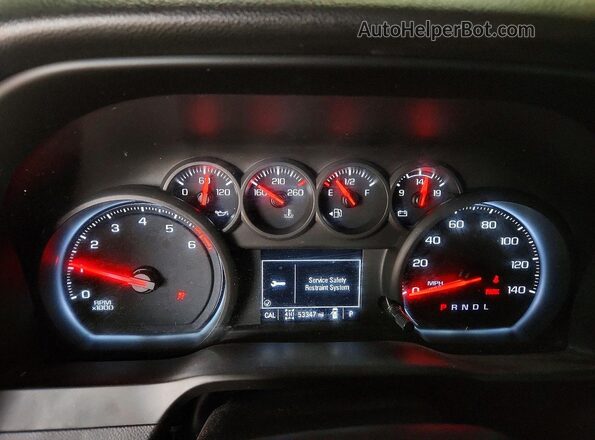 1GCPYCEF8MZ208859 2021 CHEVROLET SILVERADO Черный Вид щитка приборов