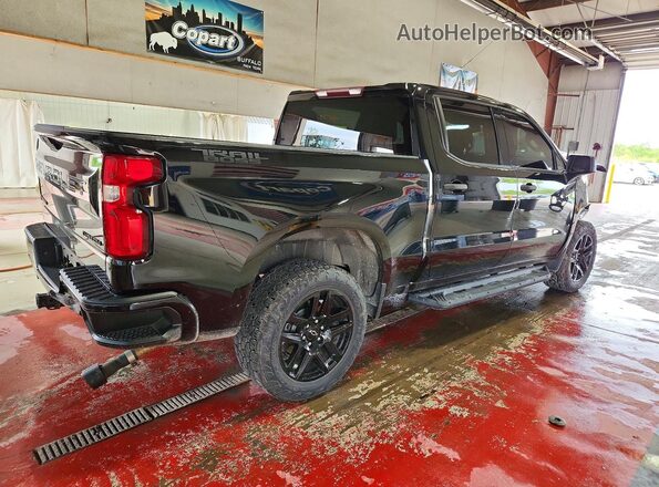 1GCPYCEF8MZ208859 2021 CHEVROLET SILVERADO Черный Задняя правая четверть