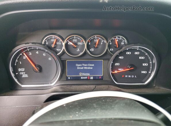 1GCPYFED3MZ308299 2021 CHEVROLET SILVERADO White Vista del cuadro de instrumentos