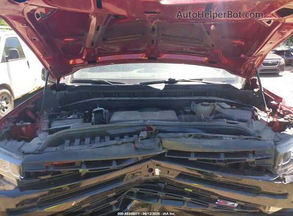 1GCPYFED4NZ220489 2022 CHEVROLET SILVERADO Red Вид ззаду