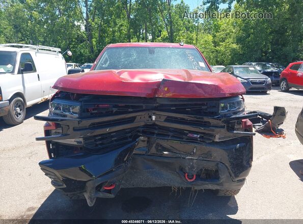 1GCPYFED4NZ220489 2022 CHEVROLET SILVERADO Red Вид щитка приладів