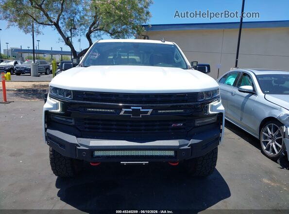 1GCPYFED6MZ203174 2021 CHEVROLET SILVERADO White Widok zestawu wskaźników