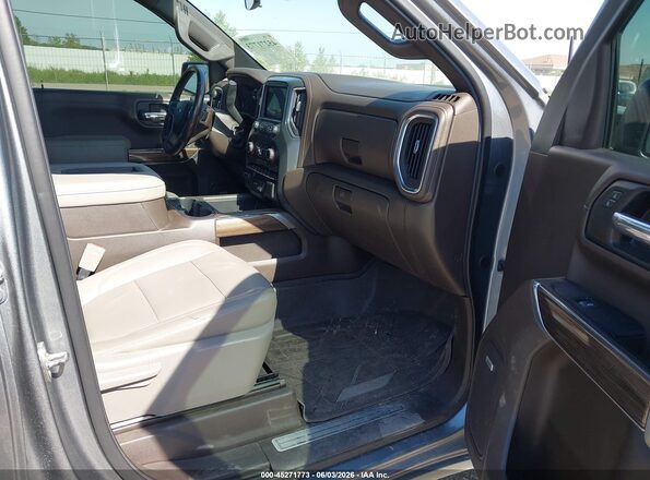 1GCPYFED8KZ354501 2019 CHEVROLET SILVERADO Gray Widok wnętrza z przodu