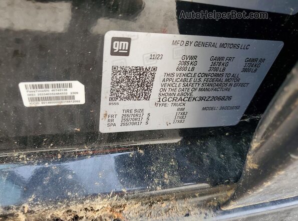 1GCRACEK3RZ206826 2024 CHEVROLET SILVERADO Black 