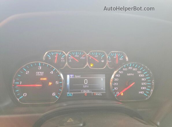1GCRCREH9JZ327477 2018 CHEVROLET SILVERADO Tan Вид щитка приладів