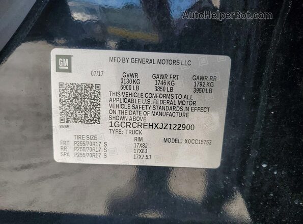 1GCRCREHXJZ122900 2018 CHEVROLET SILVERADO Black Widok komory silnika