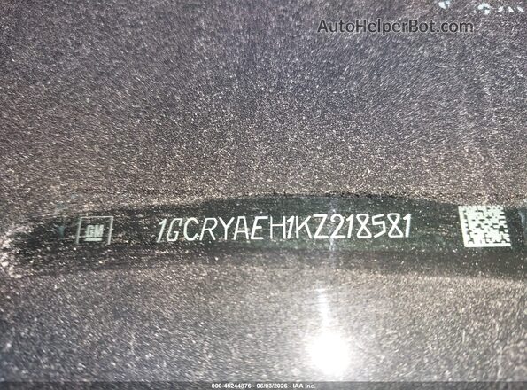 1GCRYAEH1KZ218581 2019 CHEVROLET SILVERADO White Вид підкапотного простору