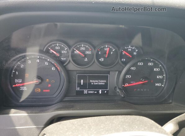 1GCUDAED3NZ645591 2022 CHEVROLET SILVERADO White Instrument cluster view