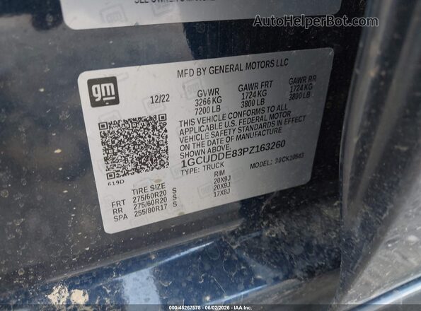 1GCUDDE83PZ163260 2023 CHEVROLET SILVERADO Синий Вид подкапотного пространства