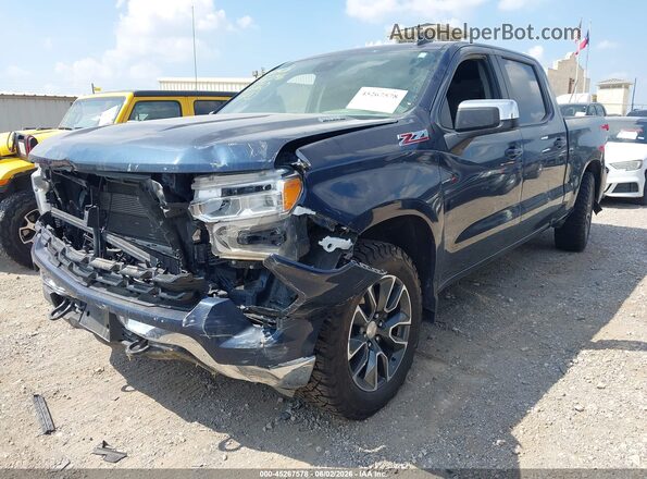 1GCUDDE83PZ163260 2023 CHEVROLET SILVERADO Синий Передняя левая четверть