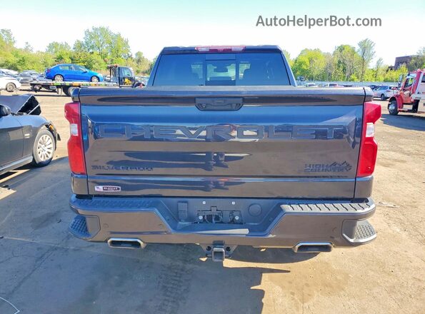 1GCUDJEL6NZ595745 2022 CHEVROLET SILVERADO Black Вид ззаду