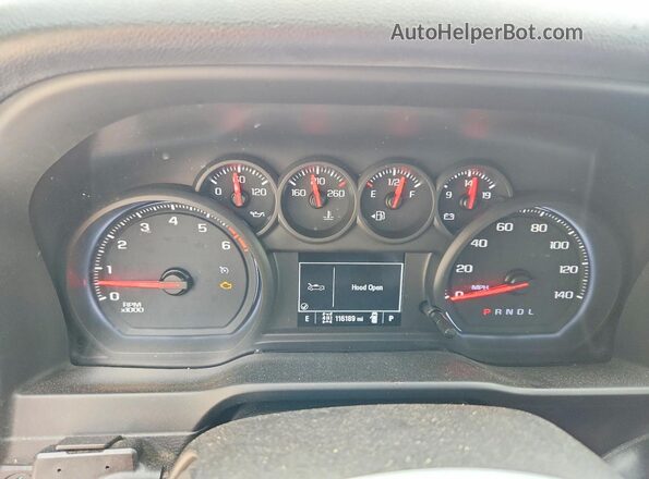 1GCUYAEF2KZ336731 2019 CHEVROLET SILVERADO White Vista del cuadro de instrumentos