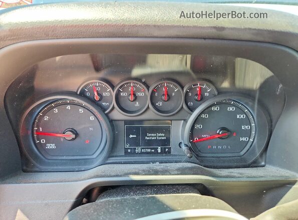 1GCUYBEF5LZ338786 2020 CHEVROLET SILVERADO Синий Вид щитка приборов