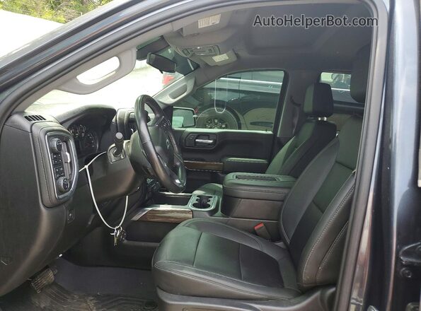 1GCUYEED3NZ105010 2022 CHEVROLET SILVERADO Серый Вид салона спереди