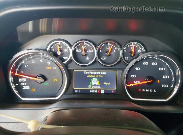 1GCUYEED5MZ191256 2021 CHEVROLET SILVERADO White ხელსაწყოთა პანელის ხედი