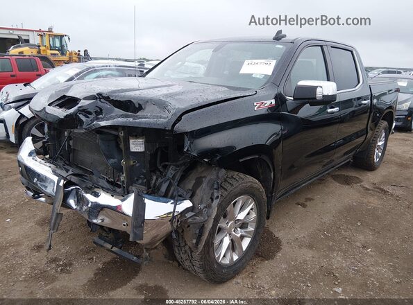 1GCUYGED5KZ382992 2019 CHEVROLET SILVERADO Черный Передняя левая четверть