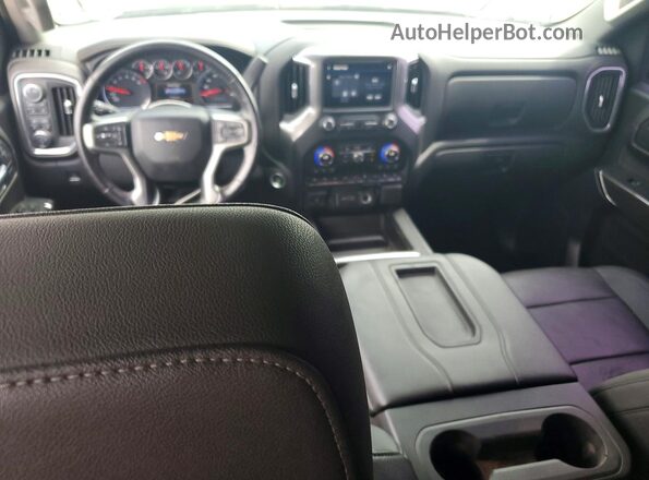 1GCUYGED9MZ424342 2021 CHEVROLET SILVERADO Белый Вид панели приборов