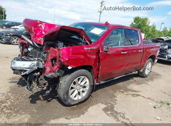 1GCUYGET2MZ365318 2021 CHEVROLET SILVERADO Burgundy წინა მარცხენა ხედი სამი მეოთხედიდან