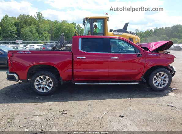 1GCUYGET2MZ365318 2021 CHEVROLET SILVERADO Burgundy სალონის 360-გრადუსიანი ხედი