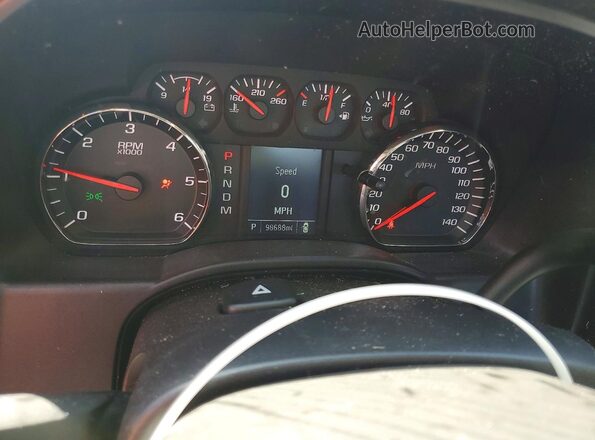 1GCVKNEH0GZ334983 2016 CHEVROLET SILVERADO Charcoal ხელსაწყოთა პანელის ხედი