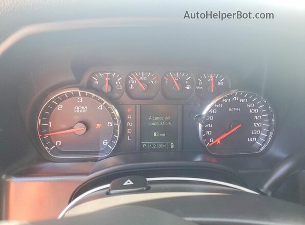 1GCVKPEC4HZ148199 2017 CHEVROLET SILVERADO Черный Вид щитка приборов
