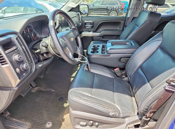 1GCVKREC0HZ213982 2017 CHEVROLET SILVERADO Blue Вид салону спереду