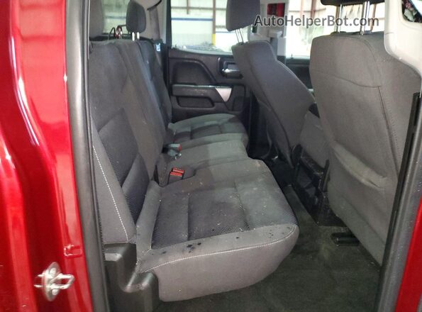 1GCVKREC3JZ222326 2018 CHEVROLET SILVERADO Burgundy უკანა სავარძლების ხედი