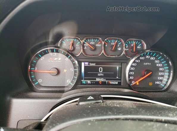 1GCVKREC5GZ407731 2016 CHEVROLET SILVERADO Черный Вид щитка приборов