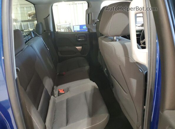 1GCVKREC6JZ195736 2018 CHEVROLET SILVERADO Blue უკანა სავარძლების ხედი