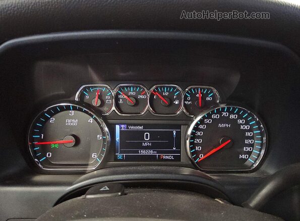 1GCVKREC7HZ218953 2017 CHEVROLET SILVERADO White Instrument cluster view