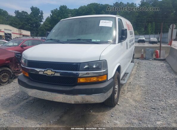 1GCWGAFGXJ1906197 2018 CHEVROLET EXPRESS White Vista tres cuartos delantera izquierda