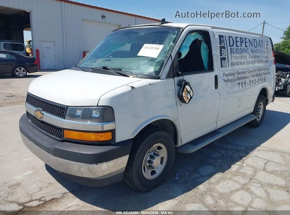 1GCWGAFP0N1195499 2022 CHEVROLET EXPRESS White Առջևի ձախ երեք քառորդ տեսարան