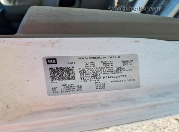 1GCWGAFP1N1224721 2022 CHEVROLET EXPRESS White 