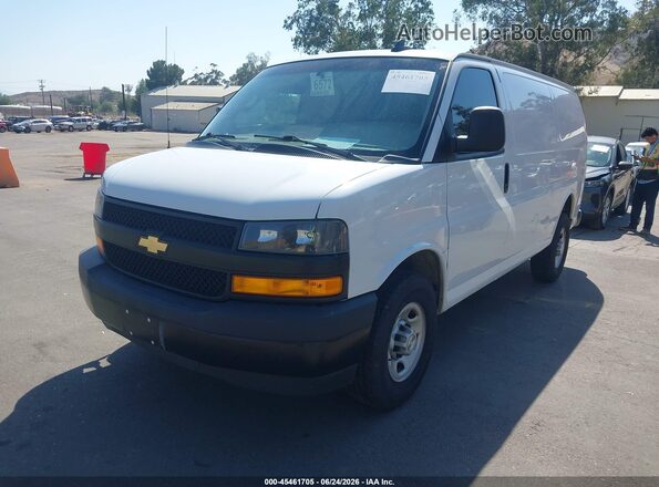 1GCWGAFP7P1110032 2023 CHEVROLET EXPRESS White წინა მარცხენა ხედი სამი მეოთხედიდან